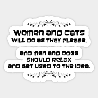 Women and cats Sticker